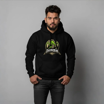 Picture of Men's premium printed hoodie (Black)