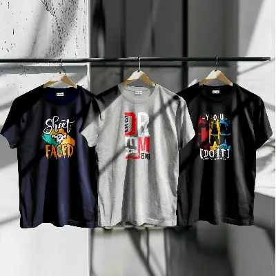 Picture of Unique Design Cotton T-Shirt 3-Piece Combo Pack