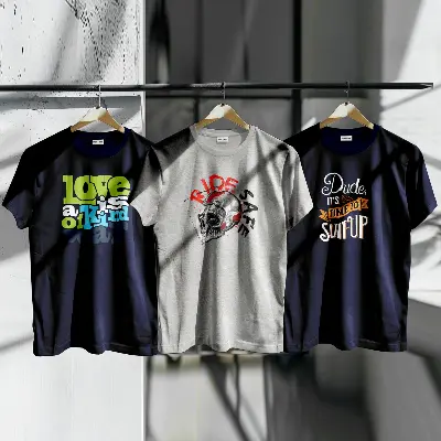 Picture of Unique Design Cotton T-Shirt 3-Piece Combo Pack