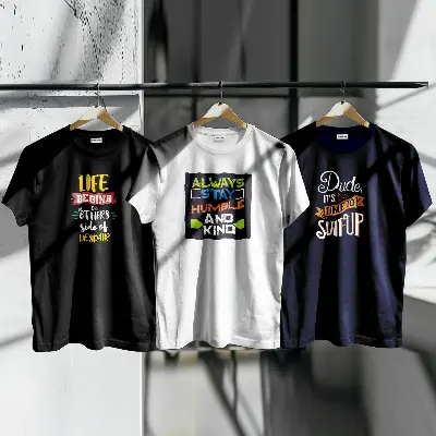 Picture of Unique Design Cotton T-Shirt 3-Piece Combo Pack