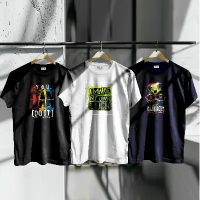 Picture of Unique Design Cotton T-Shirt 3-Piece Combo Pack