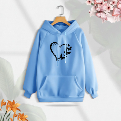 Picture of Premium Comfortable (Love Butterflies) Ladies winter hoodie
