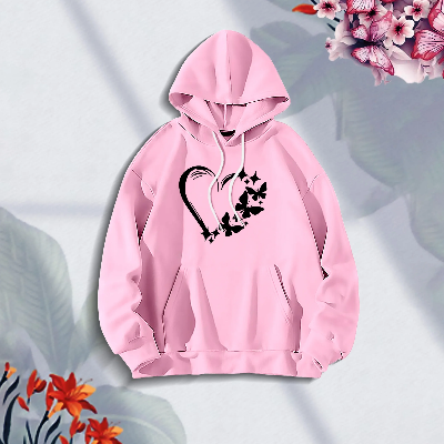 Picture of Premium Comfortable (Love Butterflies) Ladies winter hoodie
