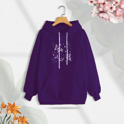 Picture of Premium Comfortable (Butterflies Glove) Ladies winter hoodie