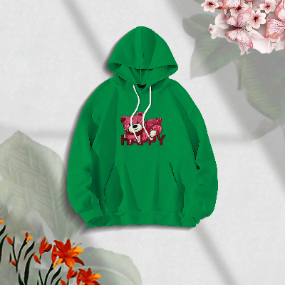 Picture of Premium Comfortable Stylish (Happy-green) Ladies winter hoodie