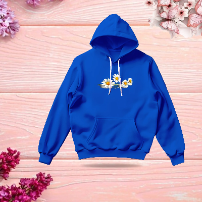 Picture of Premium Comfortable Stylish (Sunflower--blue) Ladies winter hoodie