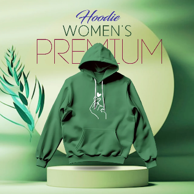 Picture of Premium Comfortable (Turi-Green) Ladies winter hoodie