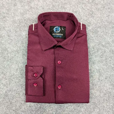 Picture of Premium Shirt & Pant Combo (Formal / Casual) (Maroon & White)