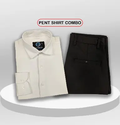 Picture of Premium Shirt & Pant Combo (Formal / Casual) (White & Black)