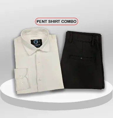 Picture of Premium Shirt & Pant Combo (Formal / Casual) (White & Black)