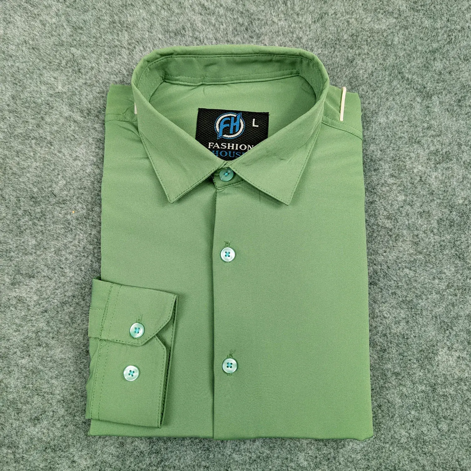 Picture of Premium Shirt & Pant Combo (Formal / Casual) Light Green & Deep Olive)