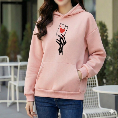 Picture of Premium Comfortable Printed Ladies Winter Hoodie