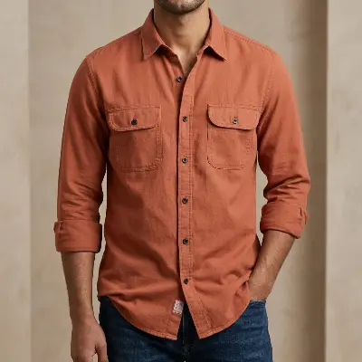 Picture of High Thickness Double Pocket Shirt.. ( Merron)