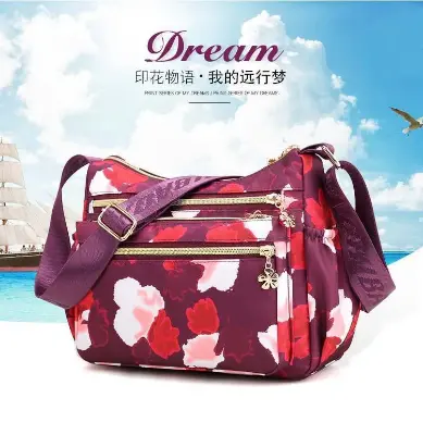 Picture of Korean sports travel shoulder bag (Light Maroon)
