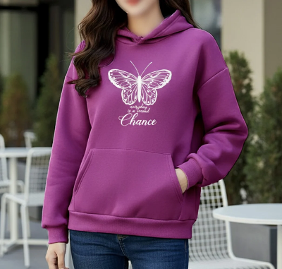 Picture of Premium Comfortable Printed Ladies Winter Hoodie