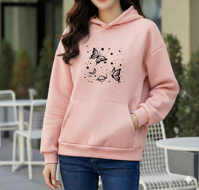 Picture of Premium Comfortable Printed Ladies Winter Hoodie