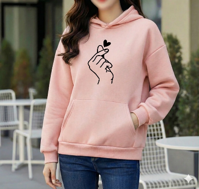 Picture of Premium Comfortable Printed Ladies Winter Hoodie