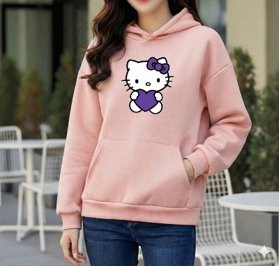 Picture of Premium Comfortable Printed Ladies Winter Hoodie