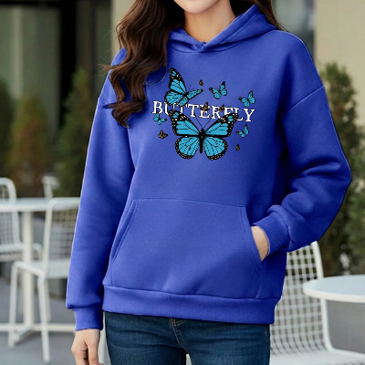 Picture of Premium Comfortable Printed Ladies Winter Hoodie