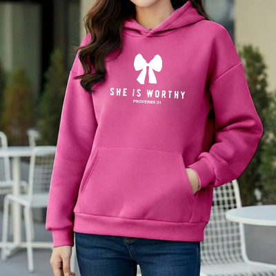 Picture of Premium Comfortable Printed Ladies Winter Hoodie