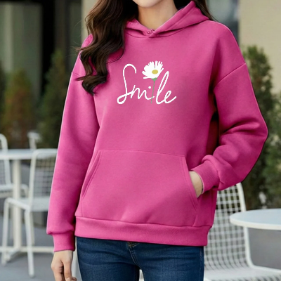 Picture of Premium Comfortable Printed Ladies Winter Hoodie