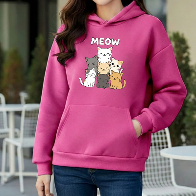 Picture of Premium Comfortable Printed Ladies Winter Hoodie