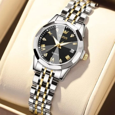 Picture of OLEVS Watch for Women Branded Stainless steel Elegant Luminous Ladies Watches 9931  Black Dail