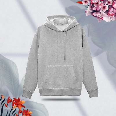 Picture of Premium Comfortable (Ladies Solid Gray) Ladies winter hoodie