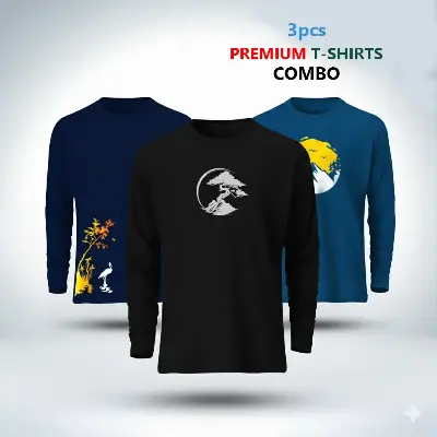 Picture of 3 pcs Full Sleeve T-Shirt Combo