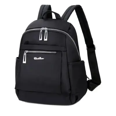 Picture of Nylon Backpack Durable Waterproof Casual Shoulder Bag (Black)