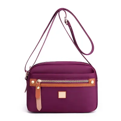 Picture of Nylon Fashion Cross-body Bag Lightweight Portable Shoulder Bag (purple)