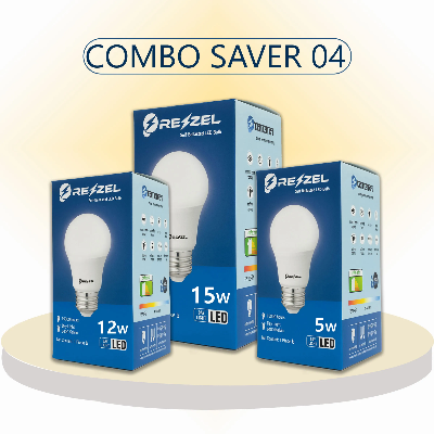 Picture of Rezzel LED Bulb 3-Piece Combo Pack (15w, 12w, 5w)