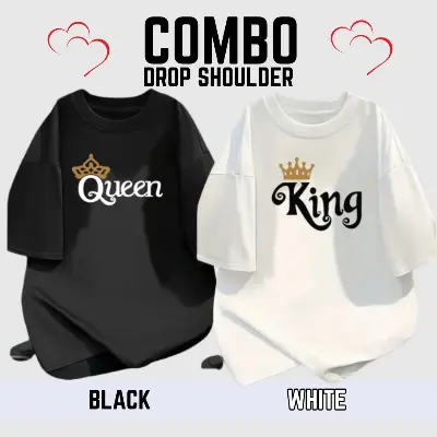 Picture of 2  Pcs Combo Lovely Drop shoulder T-shirt for Women
