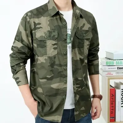 Picture of Full sleeves double pocket kemo printed Shirt