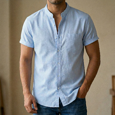 Picture of Fashionable half-sleeve shirt for men ( sky)