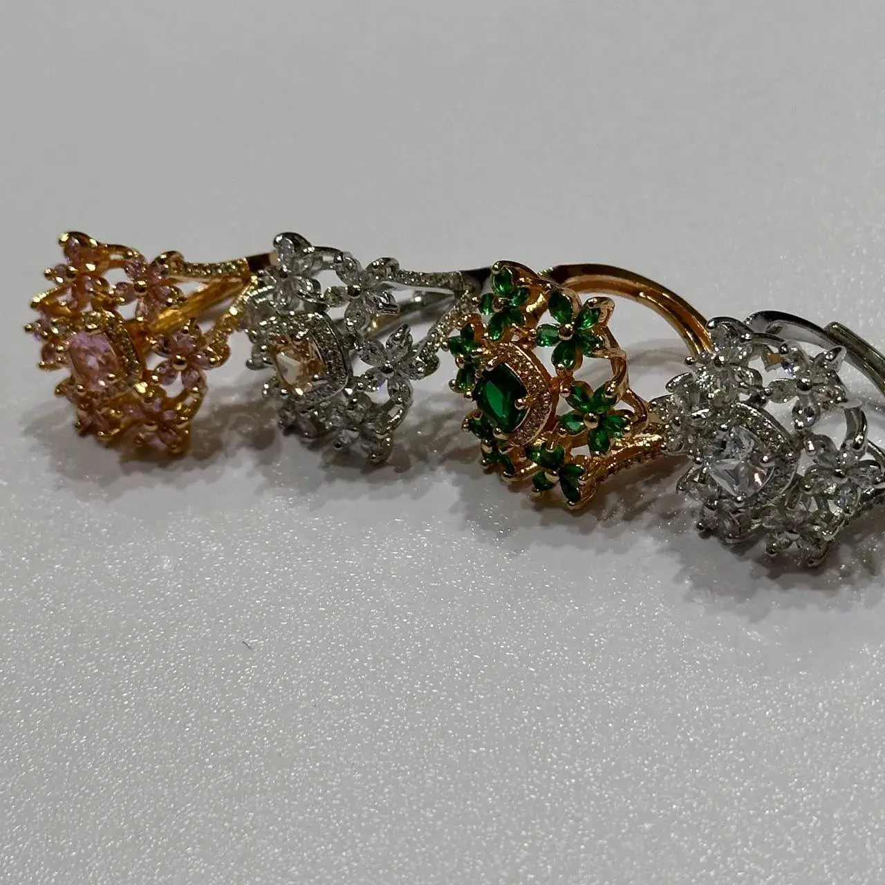 Picture of Royal Bloom Designer Stone Ring – Premium Collection