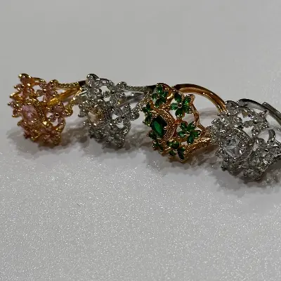 Picture of Royal Bloom Designer Stone Ring – Premium Collection