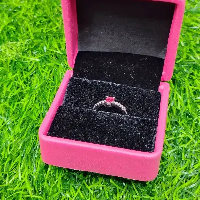 Picture of Sapphire Crystal Ring – Premium Silver Finish