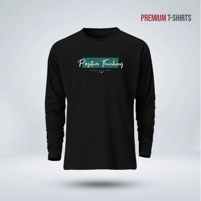 Picture of Men's Full Sleeve (Positive Thinking) T-Shirt