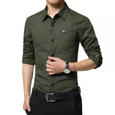 Picture of Fashionable casual shirt for men(Olive)
