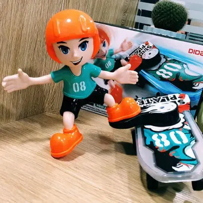 Picture of Sliding Plate -Electronic Stunt Skateboard Boy with Music & Light Effect (Multicolor)