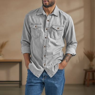Picture of Full sleeves denim washed Shirt
