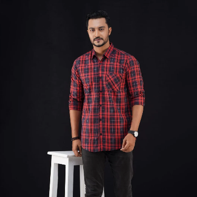 Picture of Cotton full Sleeve Check Shirt for Men's