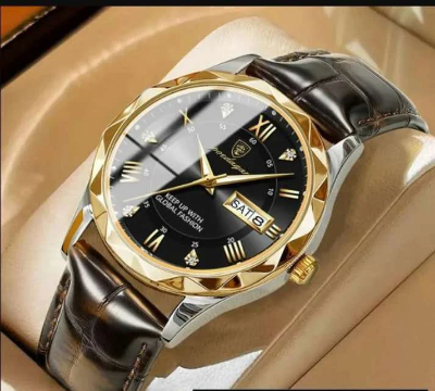 Picture of POEDAGAR 615L Men's Leather Quartz Watch