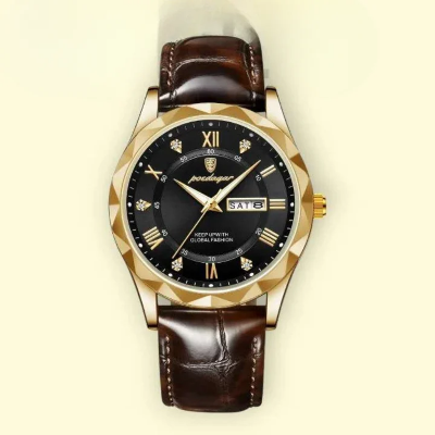 Picture of POEDAGAR 615L Men's Leather Quartz Watch