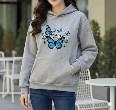 Picture of Premium Comfortable Printed Ladies Winter Hoodie