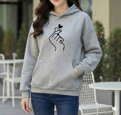 Picture of Premium Comfortable Printed Ladies Winter Hoodie