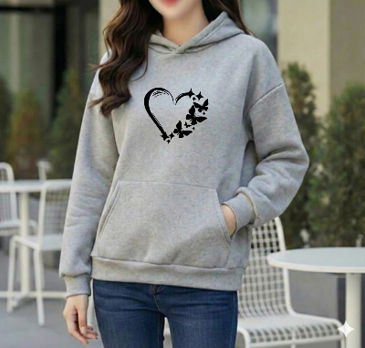 Picture of Premium Comfortable Printed Ladies Winter Hoodie