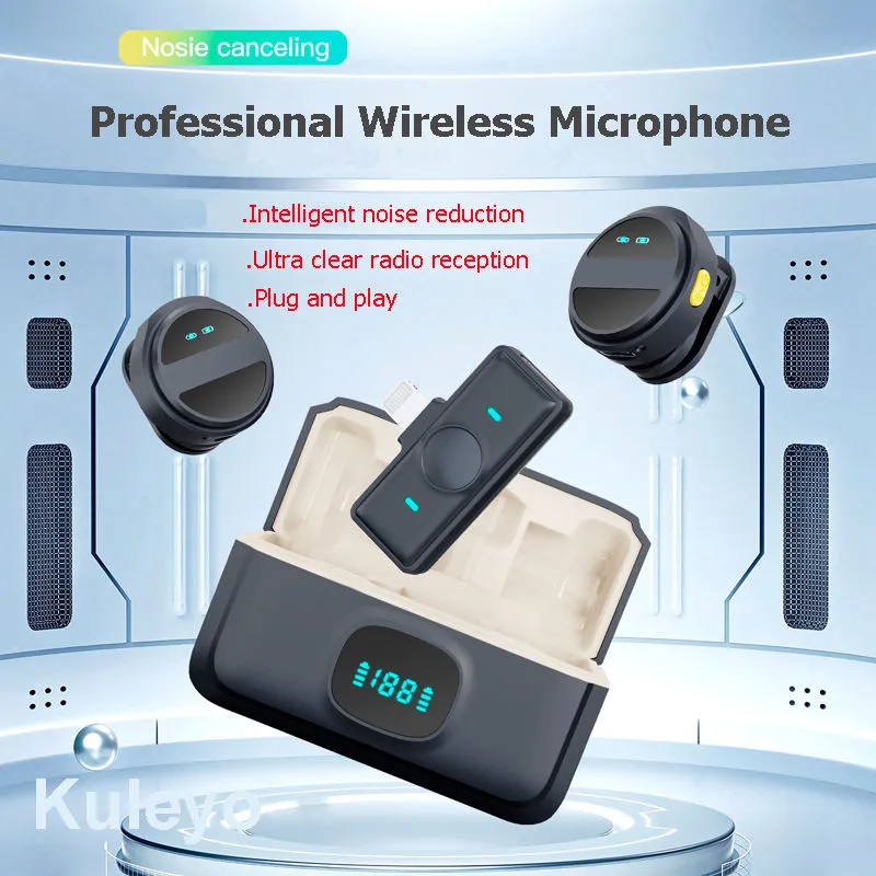 Picture of SX21-New 2-in-1 Wireless Lavalier Microphone – Dual Mic Setup for Crystal Clear Mobile Recording