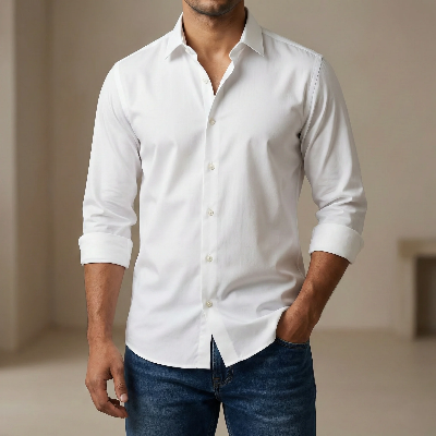 Picture of Premium China Micro Stig Shirt (Formal / Casual) (White)